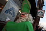 Groene Sint voldaan naar huis